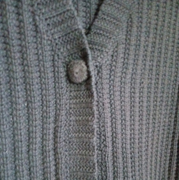 Croft & Barrow black short sleeve one button cardigan sweater women's size XL - Picture 3 of 7